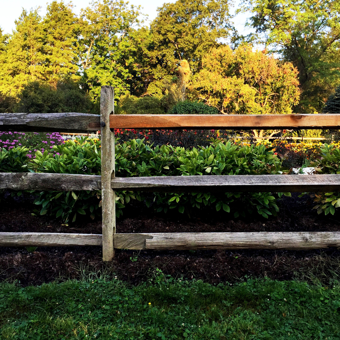 a recently repaired fence